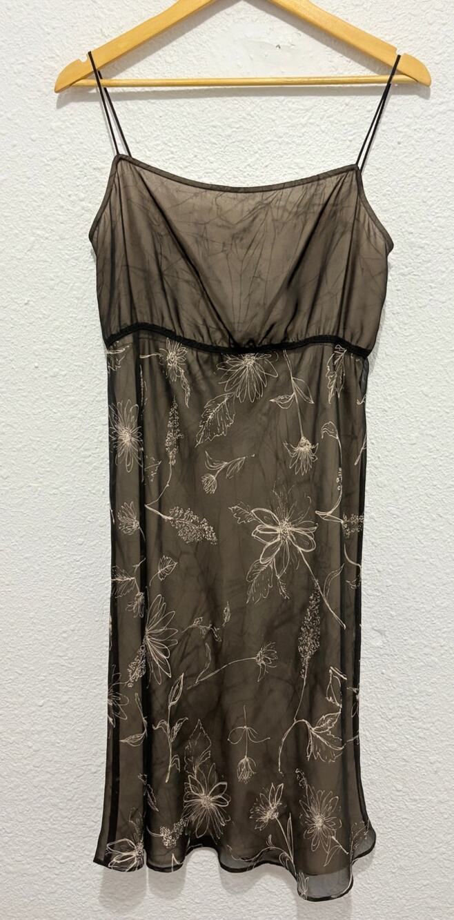 Vintage y2k fairy dress floral babydoll midi dress made in usa whimsygoth mesh